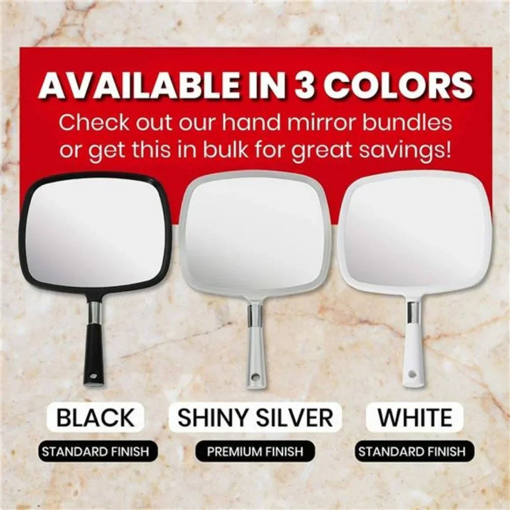 Large Hand Mirror with Ergonomic Handle  9
